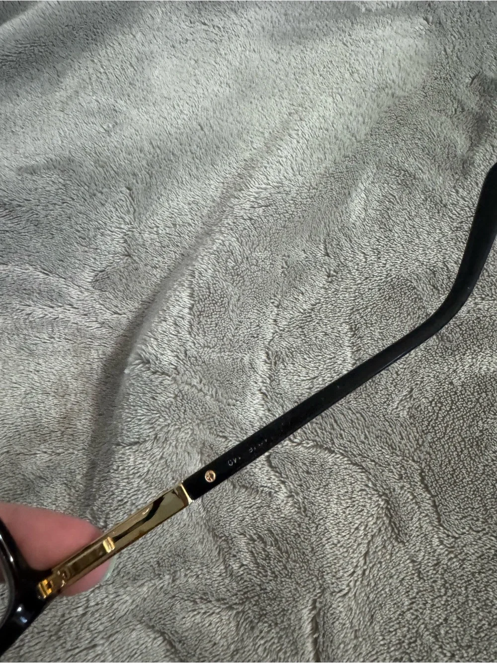 Versace Dark Green Eyeglass Frames with Gold Temples